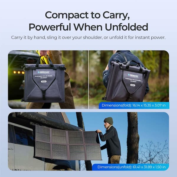 Renogy 200-Watt Monocrystalline Portable Solar Panel Foldable