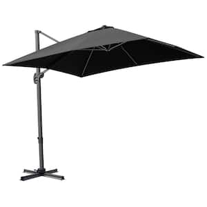 10 ft. Square Cantilever Patio Umbrella in Black