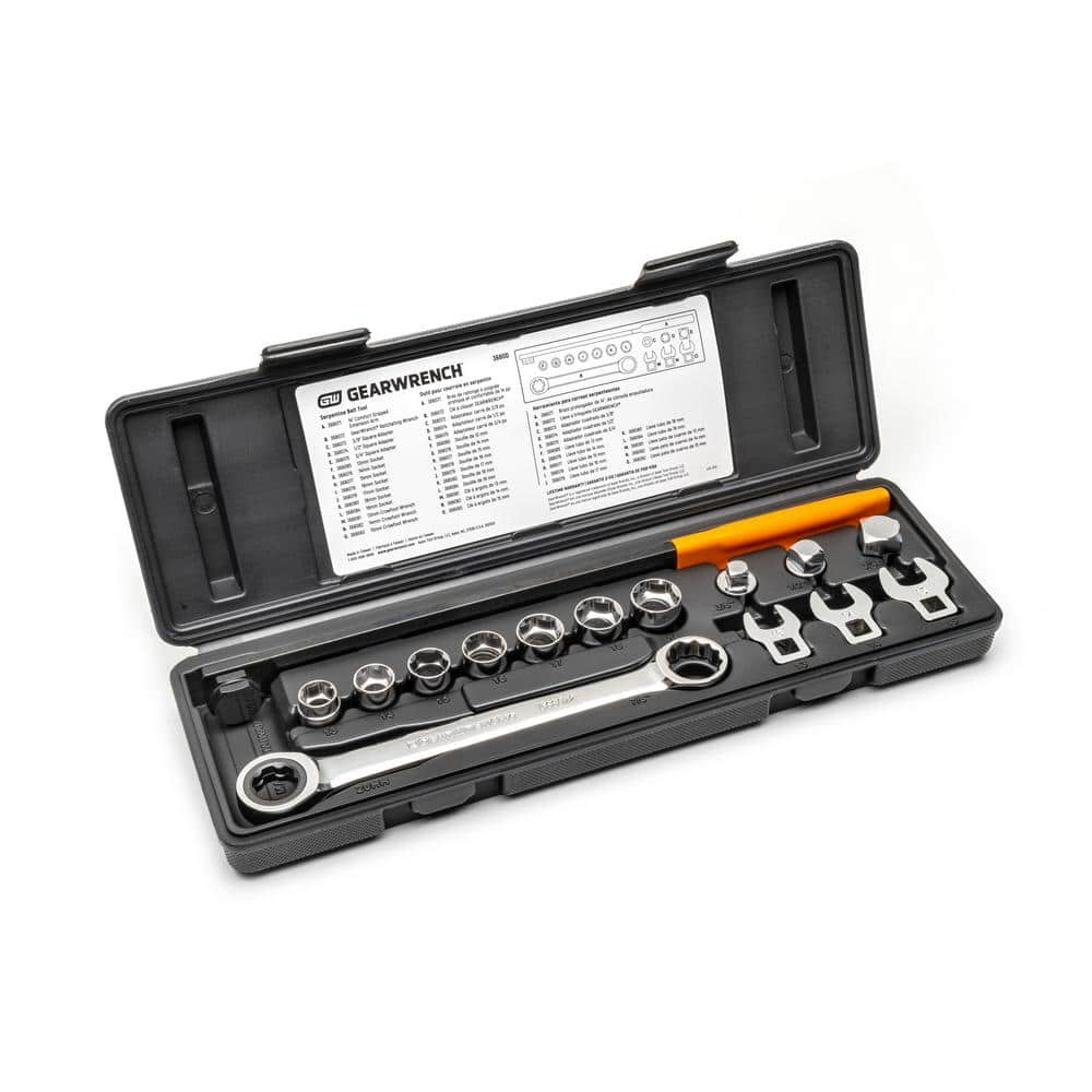 UPC 082171036804 product image for Ratcheting Wrench Serpentine Belt Tool and Socket Set (15-Piece) | upcitemdb.com