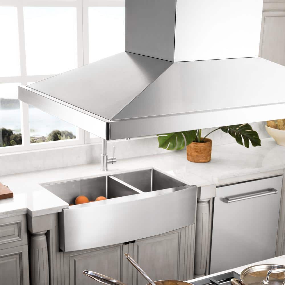 30-inch Stainless Steel Island Mount Range Hood with Bluetooth Speakers