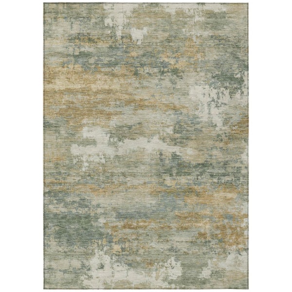 Chantille Machine Washable Indoor/Outdoor Abstract ACN2810 Sage 10 ft. x 14 ft. Area Rug