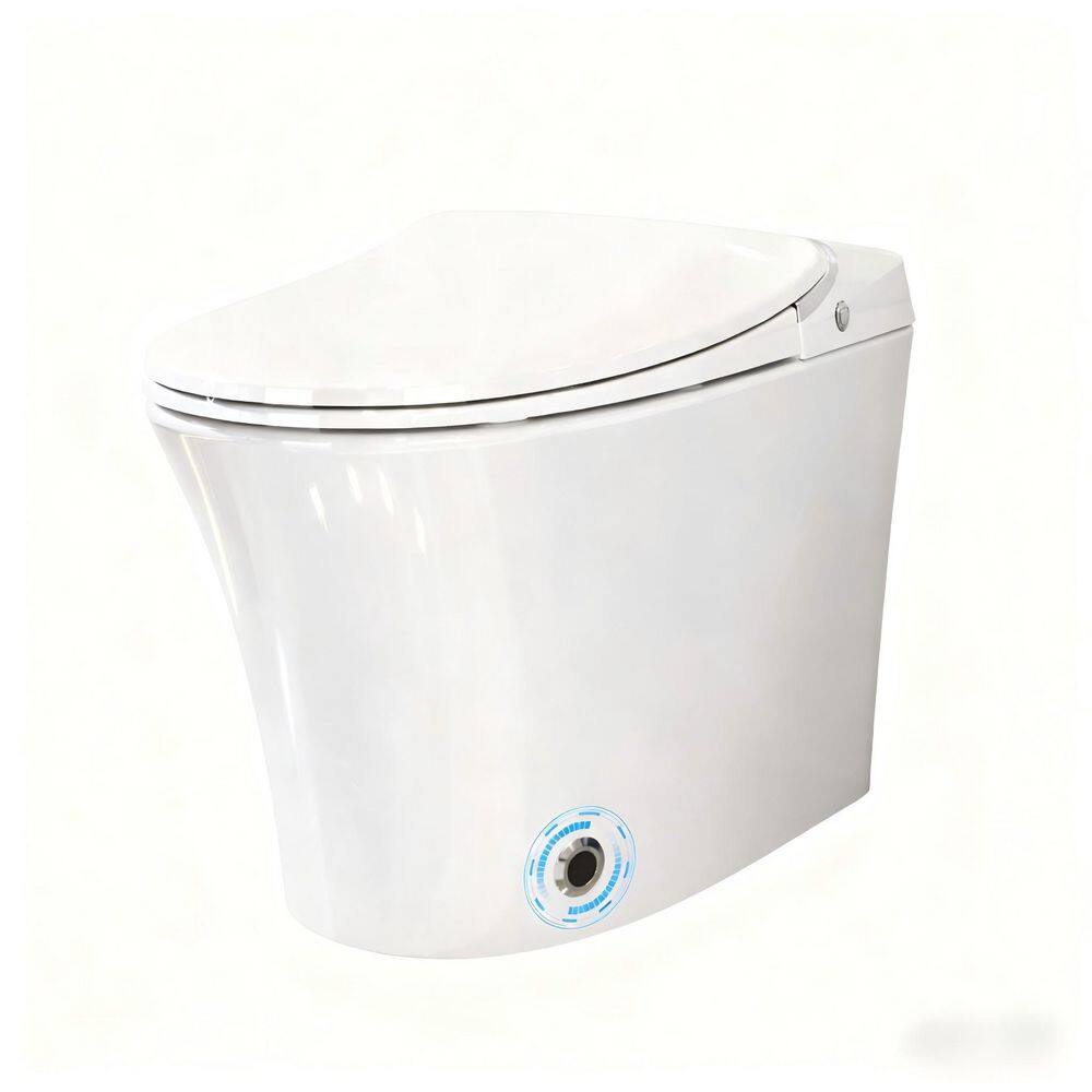 Smart Round Bidet Toilet Combo, Self-Cleaning Nozzle, Upmarket Dual Flush 1/1.28 GPF, Tankless, Foot Sensor, LED, White price history on PriceWatchPro