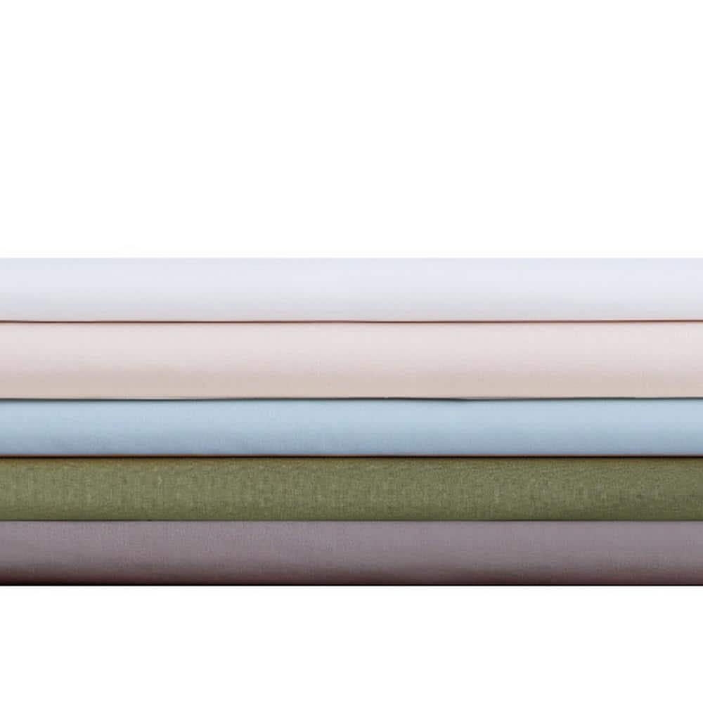 White Twin XL Organic Cotton Percale Sheet Set