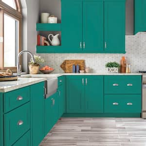 1 qt. #P450-7 Mystic Turquoise Semi-Gloss Enamel Interior/Exterior Cabinet, Door & Trim Paint