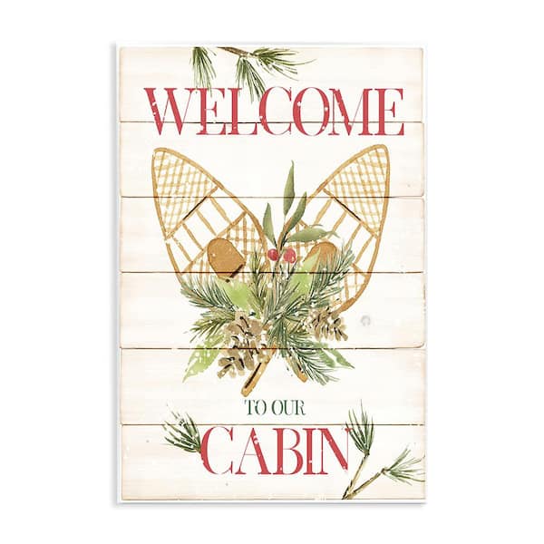 Stupell Industries Rustic Cabin Welcome by Deane Beesley 1-Piece Unframed Graphic Print Nature Poster Art Print 19 in. x 13 in.