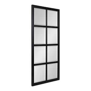 Hogan 42 in. x 18 in. Classic Rectangle Framed Black Wall Accent Mirror
