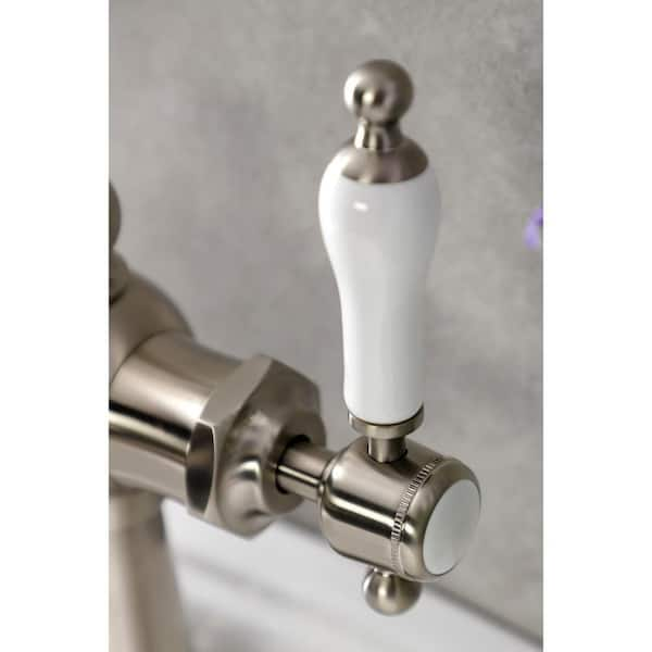 Kingston Brass Nautical Single-Handle Single-Hole Bathroom Faucet with Push  Pop-Up and Deck Plate in Polished Brass HKSD154KLPB - The Home Depot