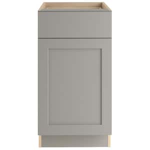 Edson Shaker Assembled 18x34.49x24.44 in. Base Cabinet with Soft Close Full Extension Drawer in Gray