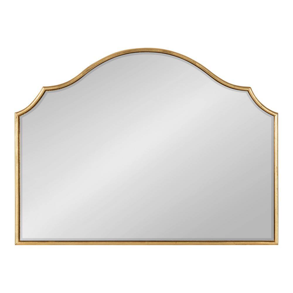 Leanna Scalloped Gold Full-Length Arch Wooden Mirror