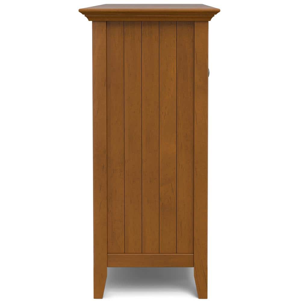 Bedford Light Golden Brown Solid Wood Sideboard Buffet with Wine Rack