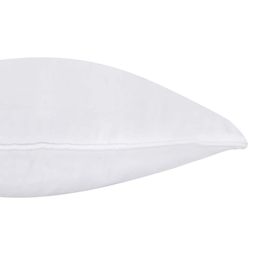 White Hypoallergenic Down Alternative 12" x 20" Velvet Throw Pillow