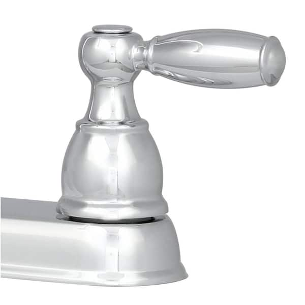 Delta Foundations 2 Handle Standard Kitchen Faucet In Chrome 21987lf The Home Depot