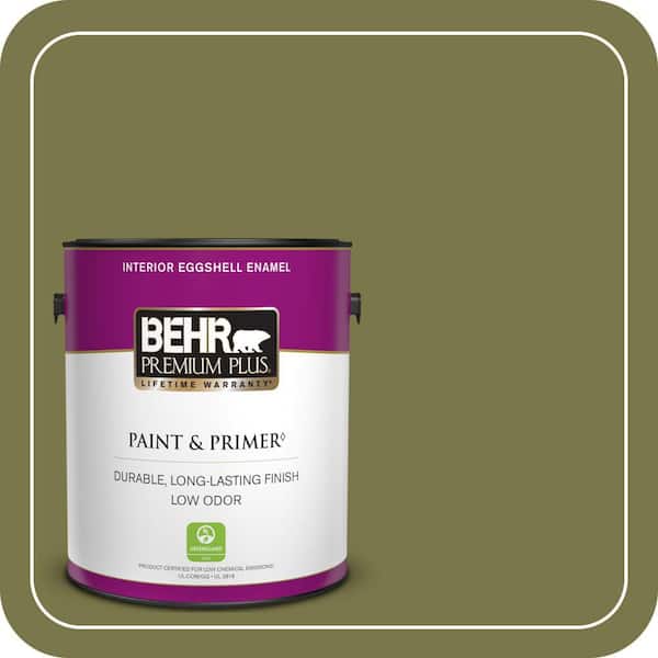 BEHR PREMIUM PLUS 1 gal. #S340-7A Garnish Eggshell Enamel Low Odor Interior Paint & Primer