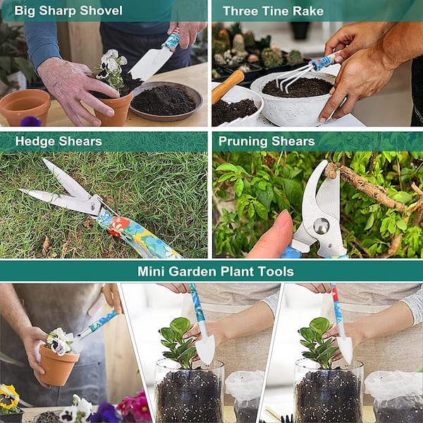 The Floral Society Garden Tools, 7 Styles, Hardwood & Steel