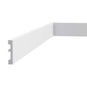 1/2 in. D x 2-1/2 in. W x 78-3/4 in. L Primed White High Impact Polystyrene Baseboard Moulding (4-Pack)