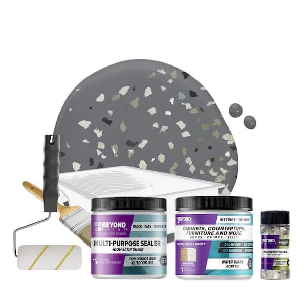 Pewter Countertop Kit and Smoked Gray Flecks