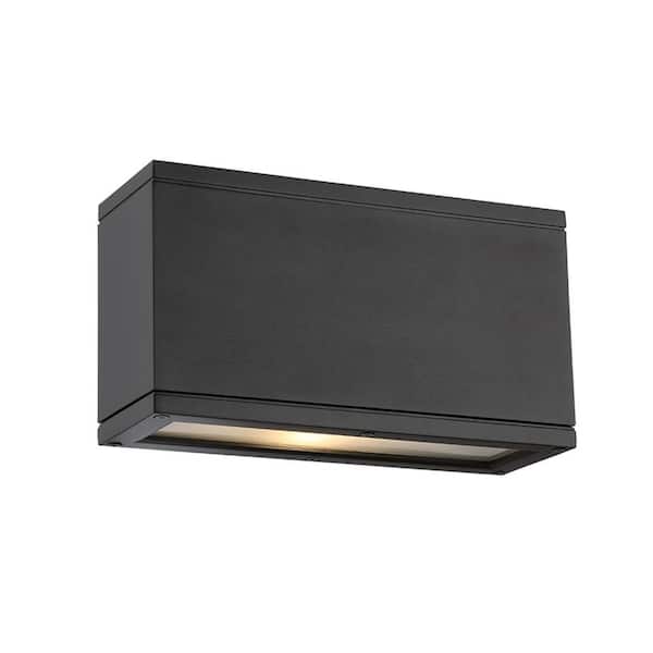 WAC Lighting Rubix 2-Light Black ENERGY STAR LED Indoor or Outdoor Wall Cylinder Light