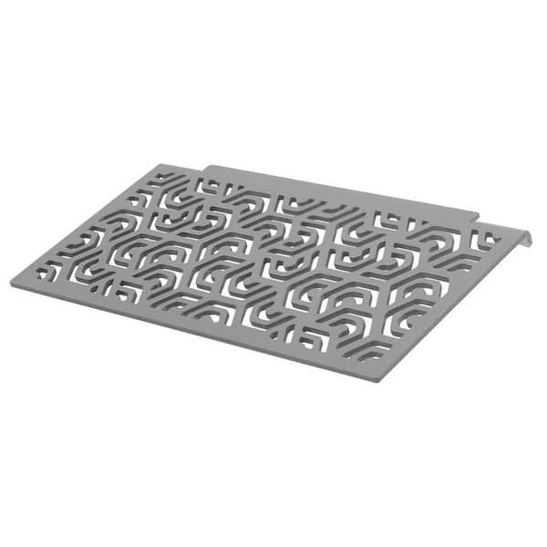 DURAL 1.2 in. TI-SHELF 7.87 in x 1.2 in Aluminum Corner Shower Shelf in Concrete Gray