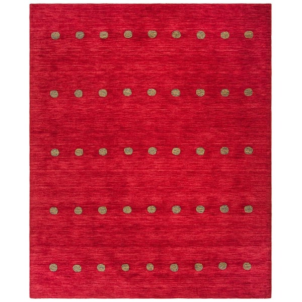Safavieh Himalaya Collection HIM590Q Handmade Premium Wool Area Rug Red 8' x 10'