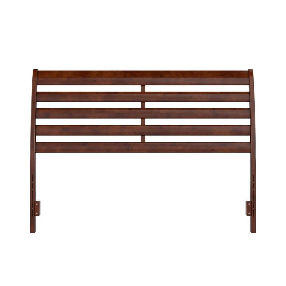 Savannah Walnut Queen Solid Wood Headboard with USB Charger