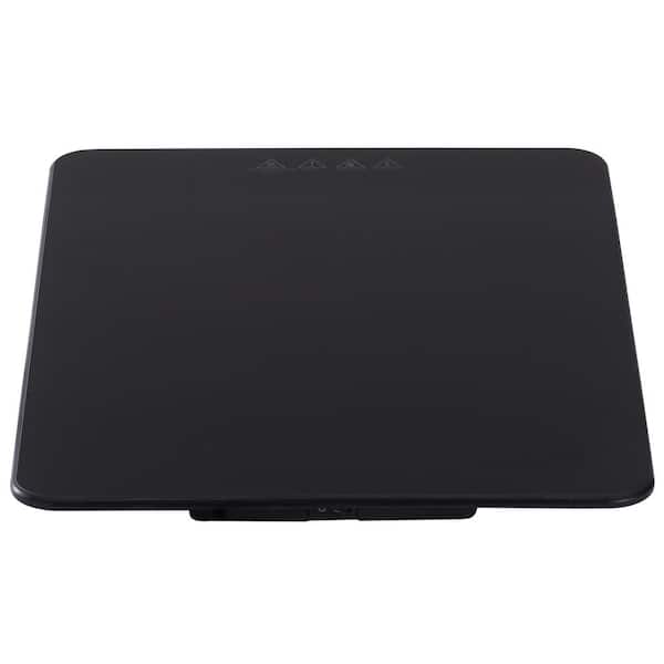 Electric Warming Tray, 16.5 in. x 11 in. Portable Tempered Glass Heating Tray with Temperature Control (65-90℃), Black