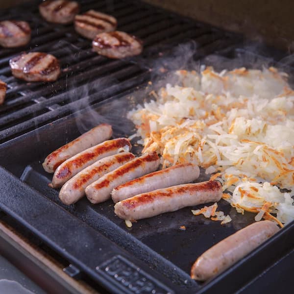 Porcelain-enameled Cast-Iron Griddle Insert Compatible with Small and Large Spirit Grills