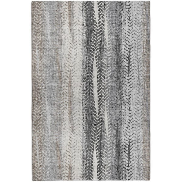 Dream Shag Premium Machine Washable Abstract ADS693 Khaki 10 ft. x 14 ft. Area Rug
