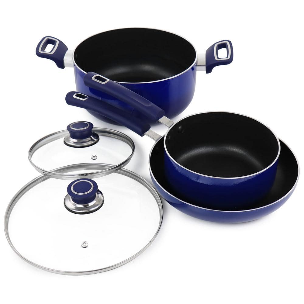 Oster Oster Non Stick 10 Piece Aluminum Cookware Set In Black