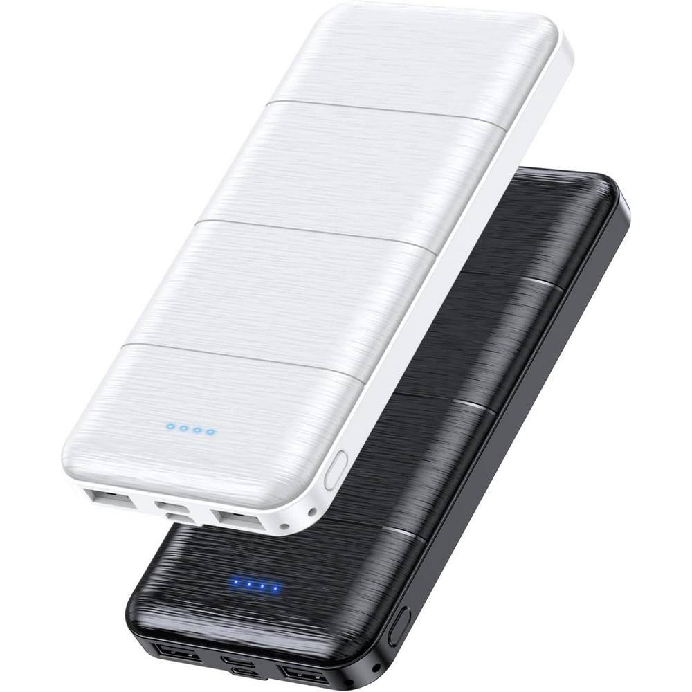 2-Pack 15000mAh Portable Charger Power Bank, Fast Charging with 2-USB Ports