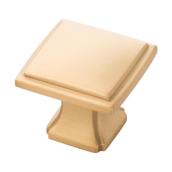 HICKORY HARDWARE Bridges Collection 1-1/4 in. Brushed Golden Brass Cabinet Knob