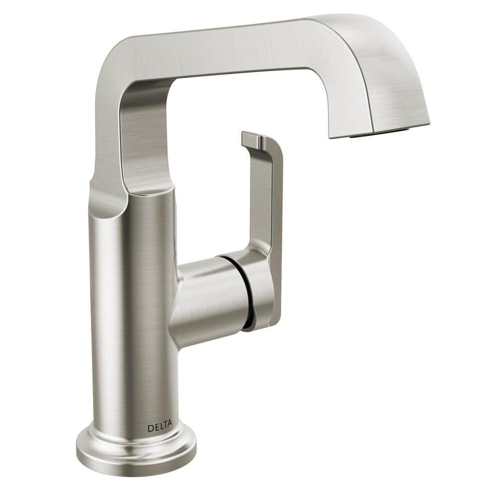 Tetra Brushed Nickel Single Handle Bathroom Faucet