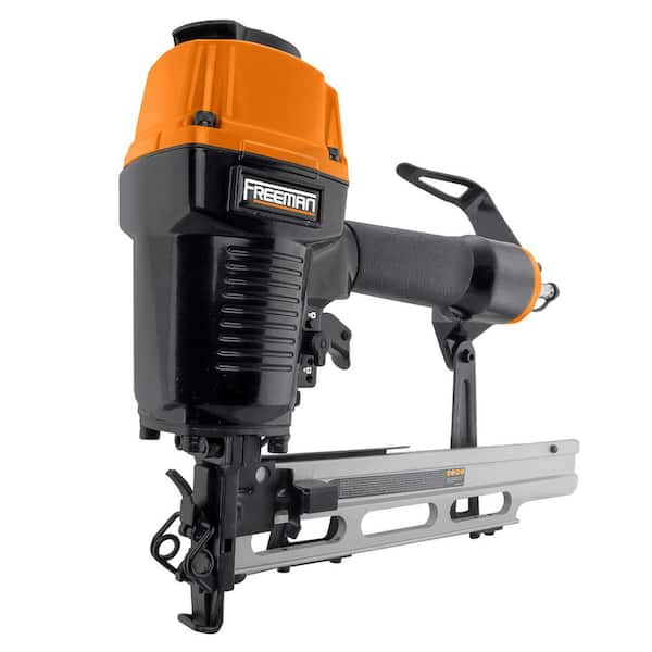 Pneumatic 16-Gauge 2 in. Medium Crown Stapler with Adjustable Metal Belt Hook