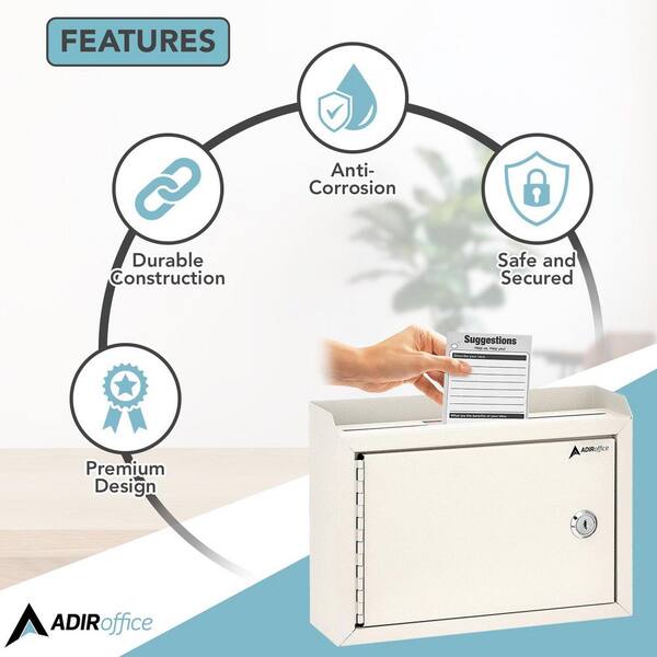 AdirOffice Wall Mountable Medium Size Steel Multi-Purpose