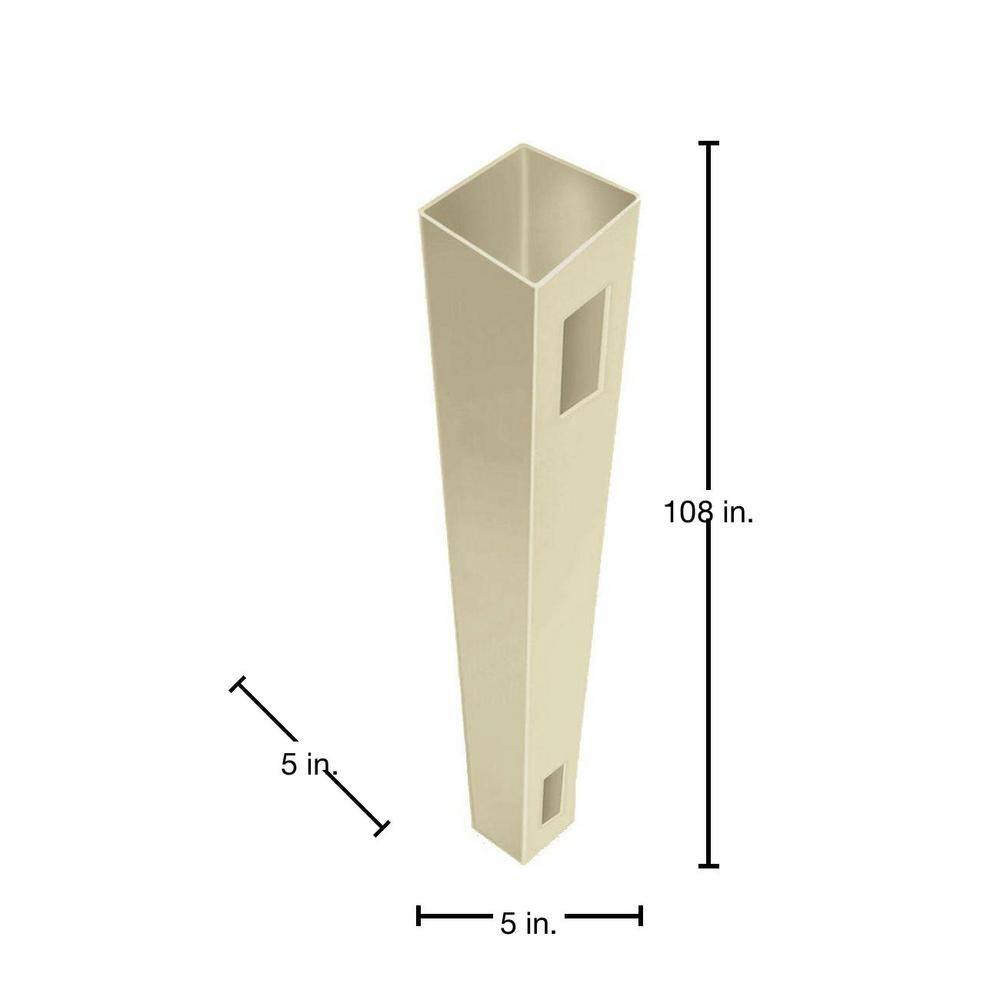 Bolton Sand Vinyl 9-ft Privacy End Fence Post