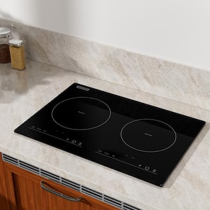 Portable 20.5 in. Electric Modular Induction Cooktop Smooth Surface in Black with 2 of Elements