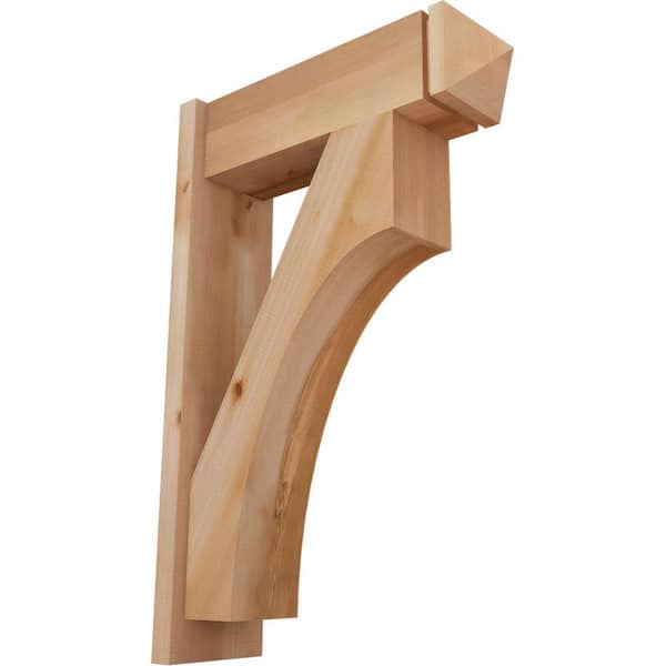 Ekena Millwork 8 in. x 36 in. x 24 in. Westlake Arts and Crafts Smooth Western Red Cedar Outlooker