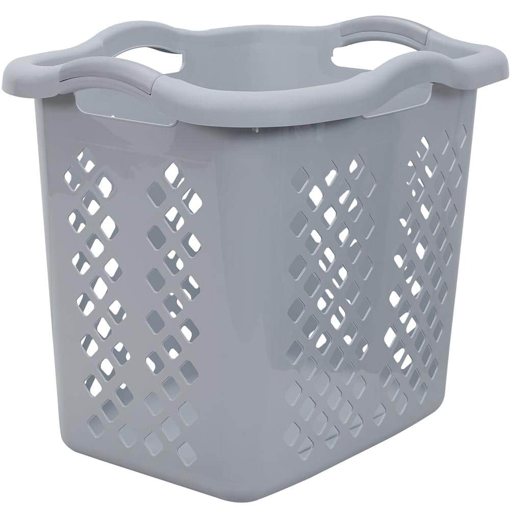 Vanderbilt Home PL5202 Pop and Load Laundry Basket, White/ Gray