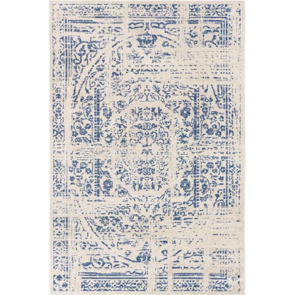 nuLOOM Arlena Blue 5 ft. x 8 ft. Persian Area Rug
