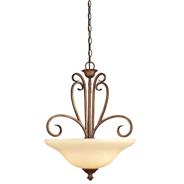 Westinghouse Regal Springs 3-Light Ebony Gold Pendant