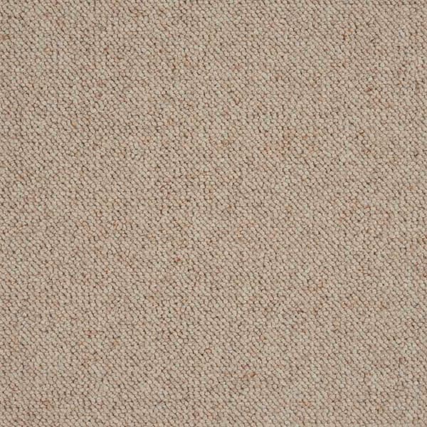 Natural Harmony Bismarck - Stone - Brown 13.2 ft. 28 oz. Wool Berber Installed Carpet