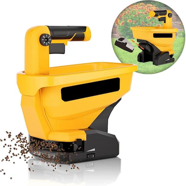 3L Capacity Plastic Handheld Spreader for Grass Seeds, Rock Salt, and De-Icer Use Outdoors