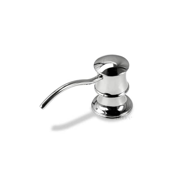 LUXIER Countertop Deck-Mount Metal Soap and Lotion Dispenser in Chrome
