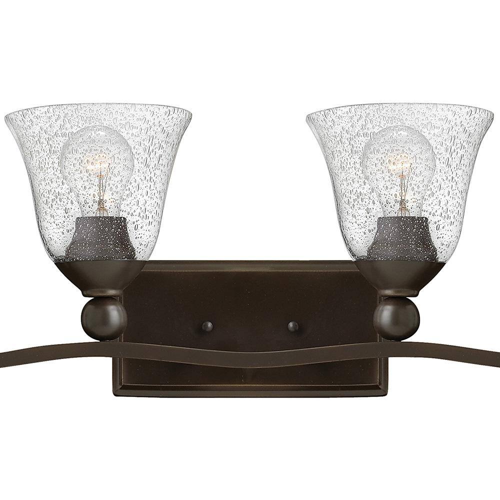 Bolla Olde Bronze 4-Light Bath Fixture with Clear Seedy Glass