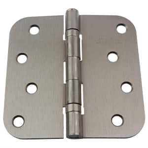 Prime-Line U 1158463 Door Hinge Commercial UL Adjustable Self-Closing  Spring Hinge, 4-1/2 In. x 4-1/2 In. with Square Corners, 4 Holes per Leaf  with