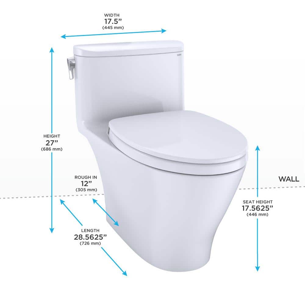 Nexus White Vitreous China Elongated One-Piece Toilet