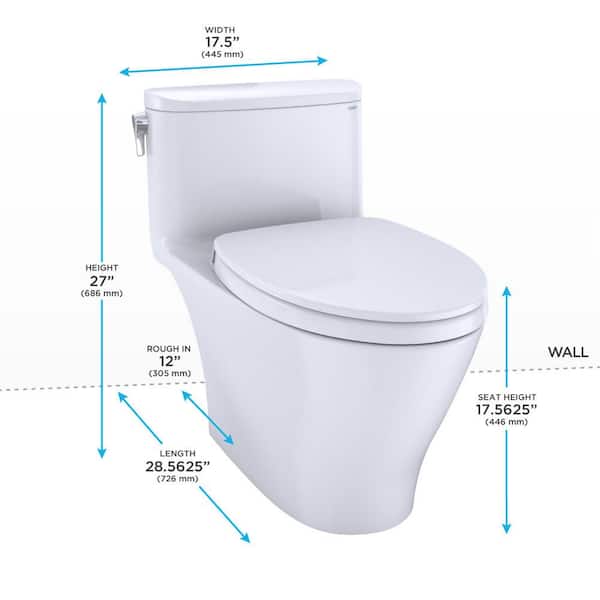 TOTO Nexus 12 in. Rough In One-Piece 1.28 GPF Single Flush