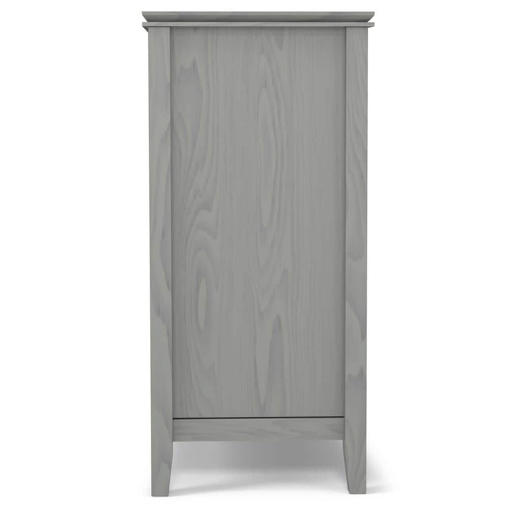Artisan Fog Grey Solid Wood 53" Contemporary TV Media Stand