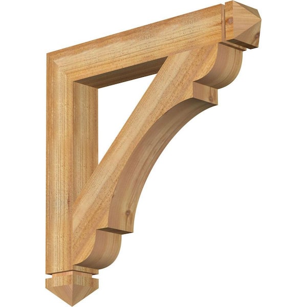 Ekena Millwork 4 in. x 28 in. x 28 in. Western Red Cedar Olympic Arts and Crafts Rough Sawn