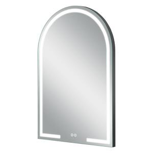 26 in. W x 38 in. H Arched Frameless Mirror Wall Mirror Bathroom Vanity Mirror