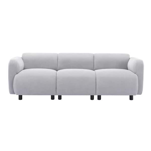 Sudzendf Light Gray Wood Luxury Modern Style Outdoor Upholstery Sofa